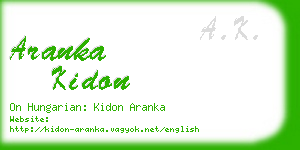 aranka kidon business card